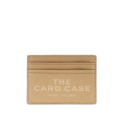 Marc Jacobs Grain Leather Cardholder In Sand
