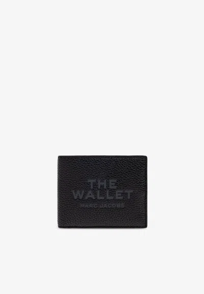 Marc Jacobs Grained Leather Bi-fold Wallet In Black