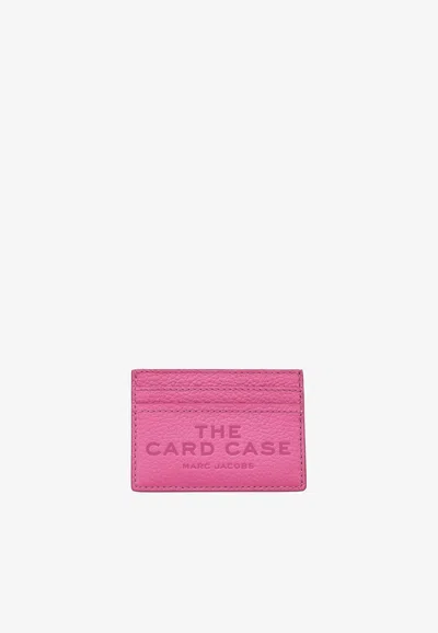 Marc Jacobs Fuchsia Fullgrain Leather Card Holder In Pink