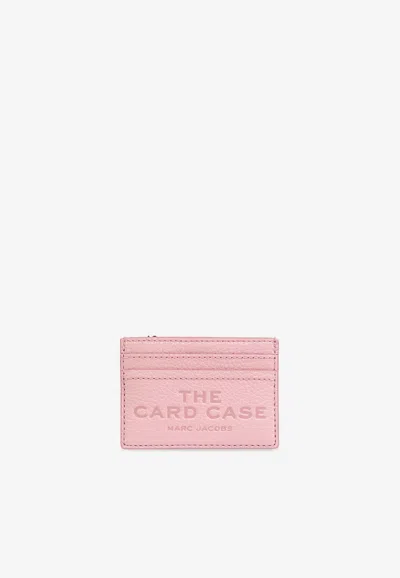 Marc Jacobs Grained Leather Cardholder In Pink