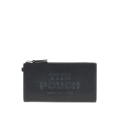 Marc Jacobs Grained Leather Pouch In Black