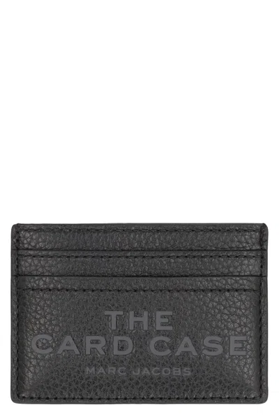 Marc Jacobs Grainy Leather Card Case In Black