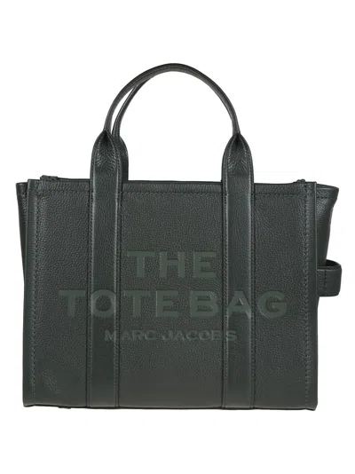 Marc Jacobs Grainy Leather Small Tote With Adjustable Shoulder Strap In Green