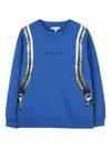 Marc Jacobs Graphic Front Pullover With Ribbed Neck In Blue