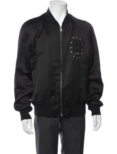 Pre-owned Marc Jacobs Graphic Print Bomber Jacket In Black