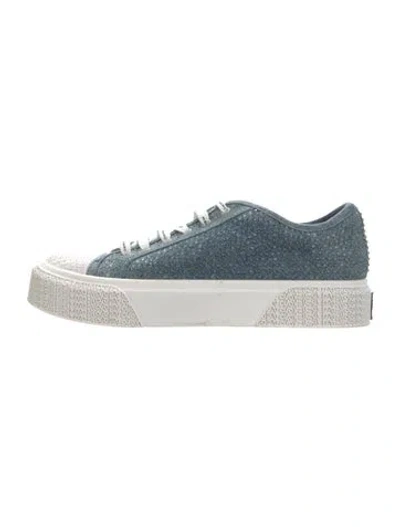 Pre-owned Marc Jacobs Graphic Print Chunky Sneakers In Blue