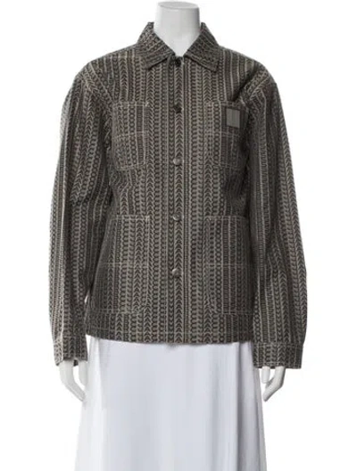 Pre-owned Marc Jacobs Graphic Print Coat In Brown