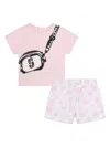Marc Jacobs Graphic-print Cotton Shorts Set In Pink