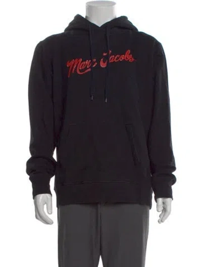 Pre-owned Marc Jacobs Graphic Print Crew Neck Hoodie In Black