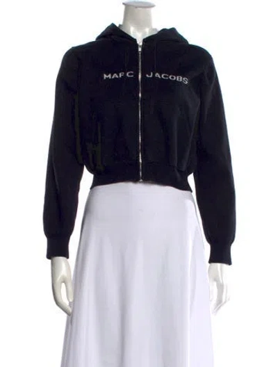 Pre-owned Marc Jacobs Graphic Print Crew Neck Hoodie In Black