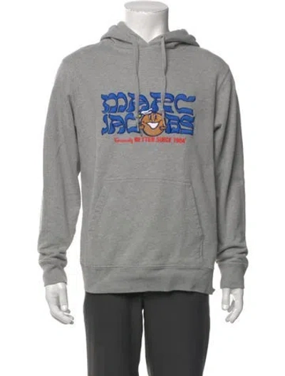 Pre-owned Marc Jacobs Graphic Print Crew Neck Hoodie In Gray