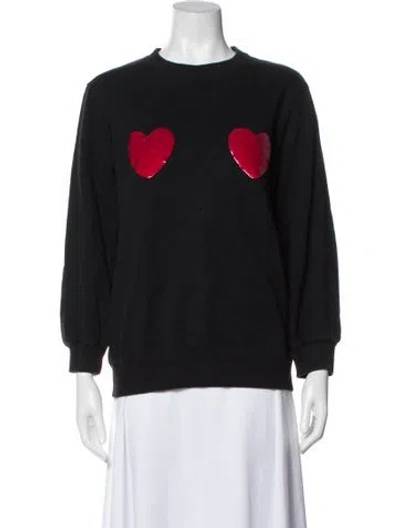 Pre-owned Marc Jacobs Graphic Print Crew Neck Sweatshirt In Black