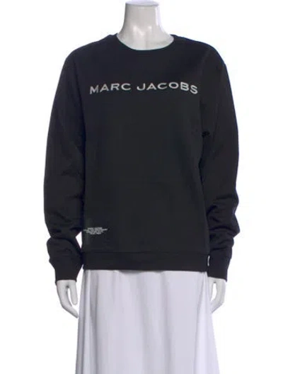 Pre-owned Marc Jacobs Graphic Print Crew Neck Sweatshirt In Black