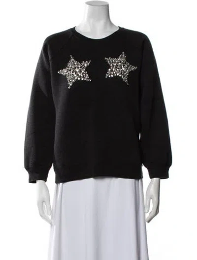 Pre-owned Marc Jacobs Graphic Print Crew Neck Sweatshirt In Black