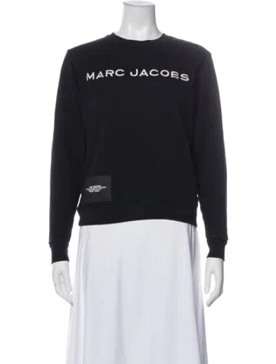 Pre-owned Marc Jacobs Graphic Print Crew Neck Sweatshirt In Gray