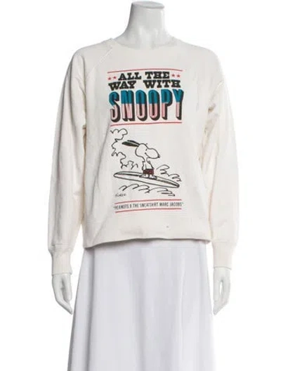 Pre-owned Marc Jacobs Graphic Print Crew Neck Sweatshirt In Neutral
