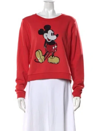 Pre-owned Marc Jacobs Graphic Print Crew Neck Sweatshirt In Red