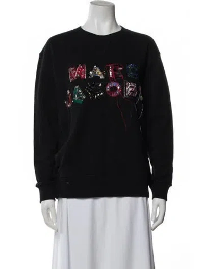 Pre-owned Marc Jacobs Graphic Print Crew Neck Sweatshirt W/ Tags In Black