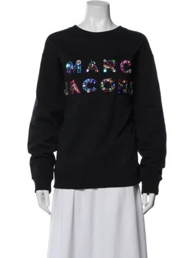 Pre-owned Marc Jacobs Graphic Print Crew Neck Sweatshirt W/ Tags In Blue