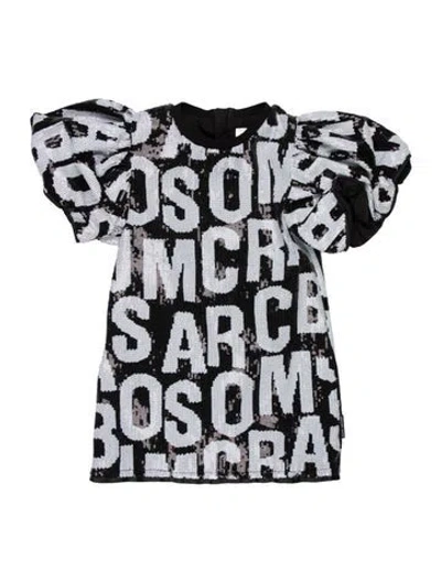 Pre-owned Marc Jacobs Graphic Print Crew Neck Top In Black