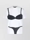 Marc Jacobs Womens Bra Graphic Boxy-fit Short-sleeve Cotton-jersey T-shirt White