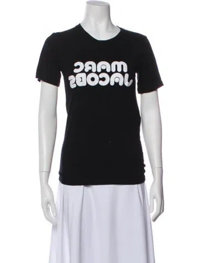 Pre-owned Marc Jacobs Graphic Print Crew Neck T-shirt In Black