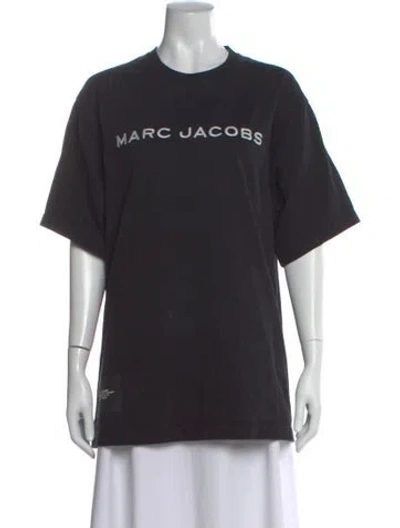 Pre-owned Marc Jacobs Graphic Print Crew Neck T-shirt In Black