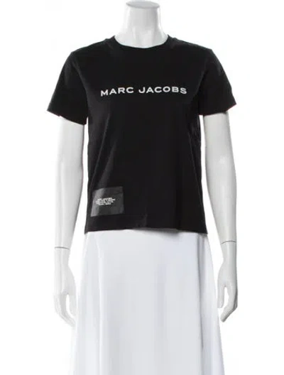 Pre-owned Marc Jacobs Graphic Print Crew Neck T-shirt In Black
