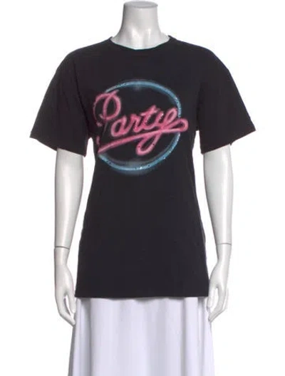 Pre-owned Marc Jacobs Graphic Print Crew Neck T-shirt In Black