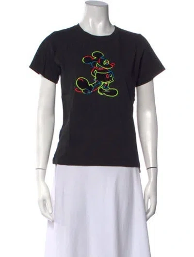 Pre-owned Marc Jacobs Graphic Print Crew Neck T-shirt In Black
