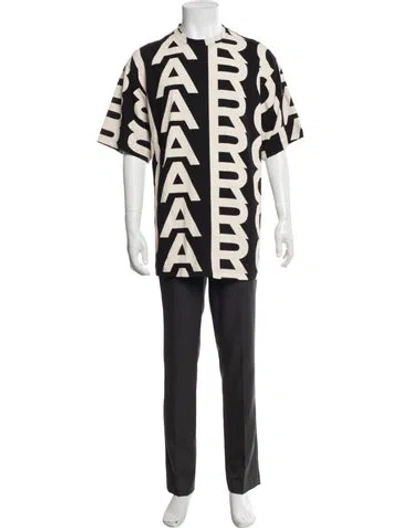 Pre-owned Marc Jacobs Graphic Print Crew Neck T-shirt In Black/neutrals