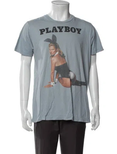 Pre-owned Marc Jacobs Graphic Print Crew Neck T-shirt In Blue