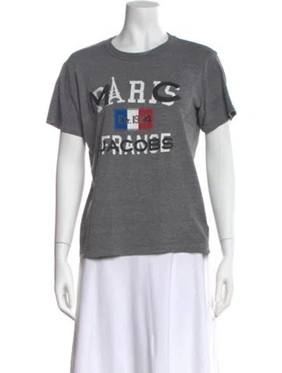 Pre-owned Marc Jacobs Graphic Print Crew Neck T-shirt In Gray