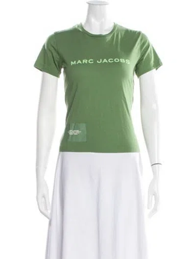 Pre-owned Marc Jacobs Graphic Print Crew Neck T-shirt In Green