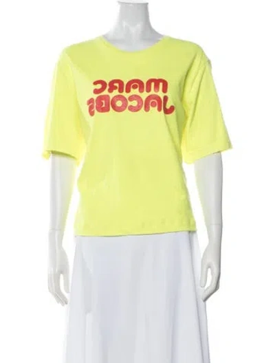 Pre-owned Marc Jacobs Graphic Print Crew Neck T-shirt In Green