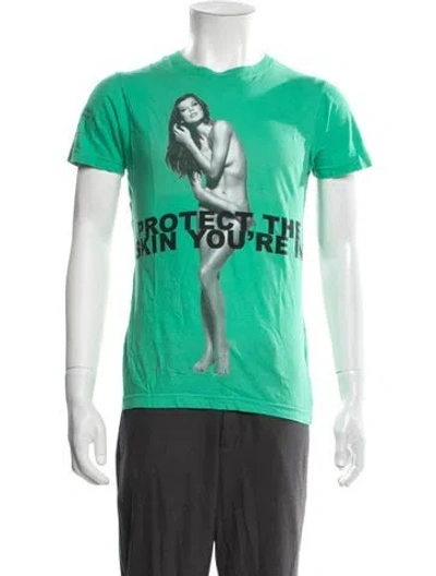 Pre-owned Marc Jacobs Graphic Print Crew Neck T-shirt In Green