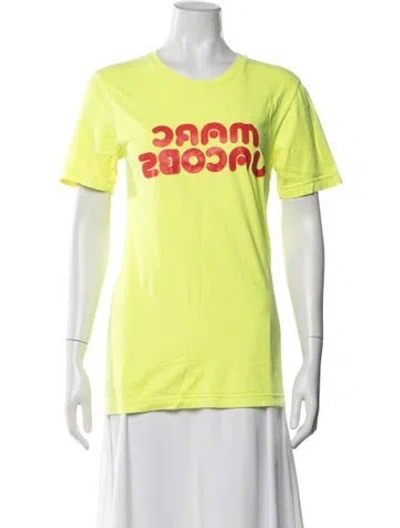 Pre-owned Marc Jacobs Graphic Print Crew Neck T-shirt In Green