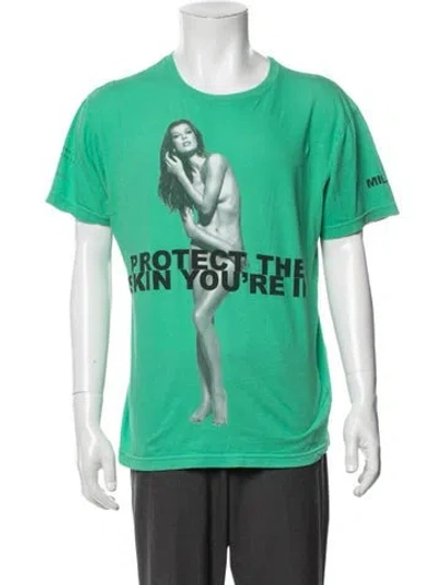 Pre-owned Marc Jacobs Graphic Print Crew Neck T-shirt In Green