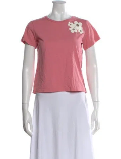 Pre-owned Marc Jacobs Graphic Print Crew Neck T-shirt In Pink