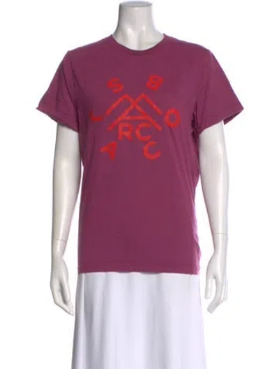 Pre-owned Marc Jacobs Graphic Print Crew Neck T-shirt In Purple