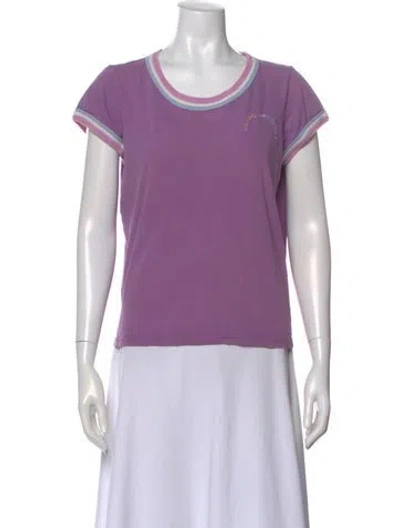 Pre-owned Marc Jacobs Graphic Print Crew Neck T-shirt In Purple