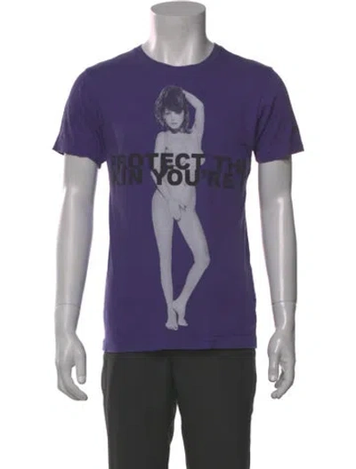 Pre-owned Marc Jacobs Graphic Print Crew Neck T-shirt In Purple