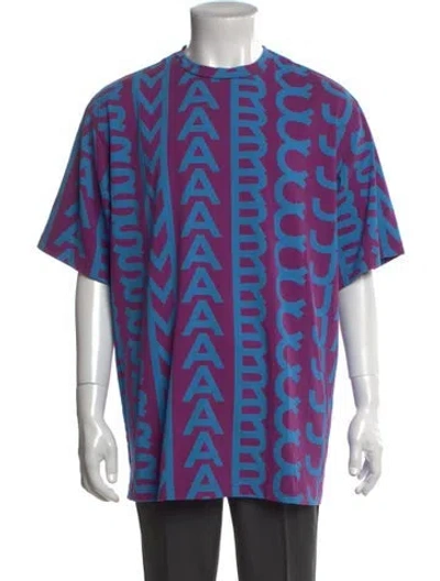 Pre-owned Marc Jacobs Graphic Print Crew Neck T-shirt In Purple