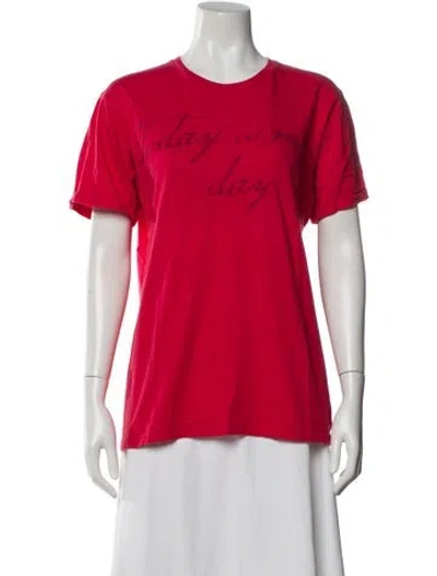 Pre-owned Marc Jacobs Graphic Print Crew Neck T-shirt In Red