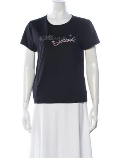 Pre-owned Marc Jacobs Graphic Print Crew Neck T-shirt W/ Tags In Black