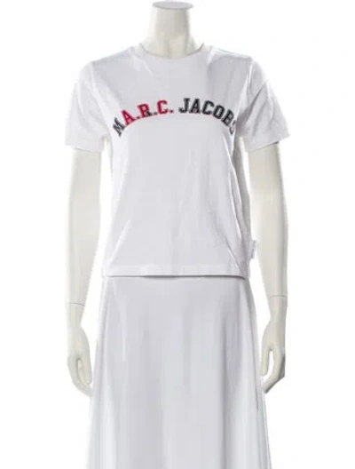 Pre-owned Marc Jacobs Graphic Print Crew Neck T-shirt W/ Tags In White