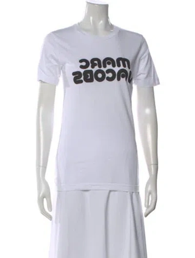 Pre-owned Marc Jacobs Graphic Print Crew Neck T-shirt W/ Tags In White