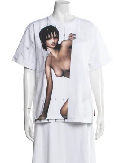 Pre-owned Marc Jacobs Graphic Print Crew Neck T-shirt W/ Tags In White