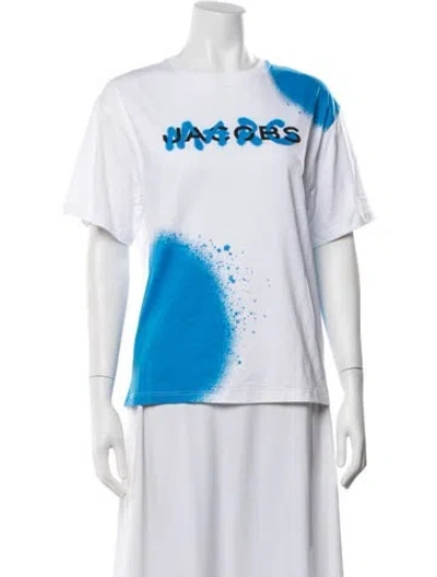 Pre-owned Marc Jacobs Graphic Print Crew Neck T-shirt W/ Tags In White