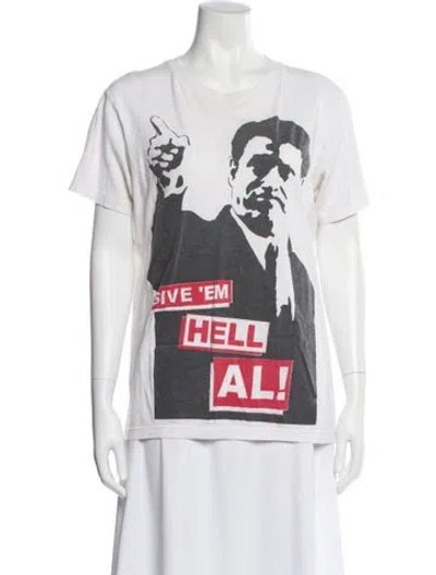 Pre-owned Marc Jacobs Graphic Print Crew Neck T-shirt In White